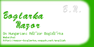 boglarka mazor business card